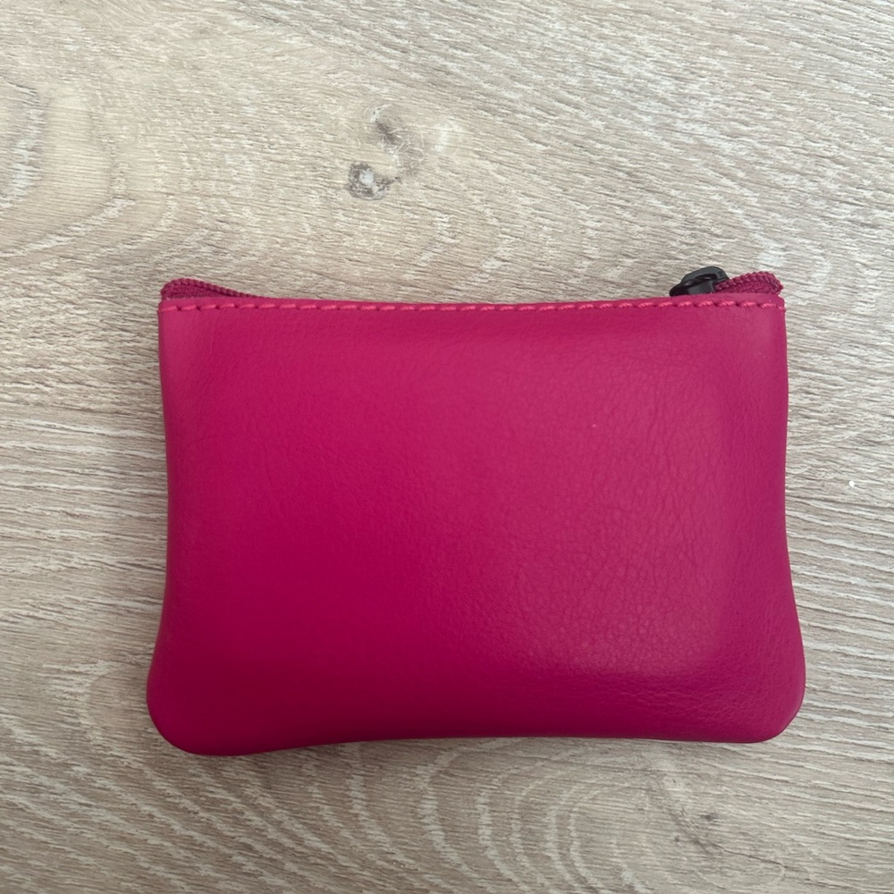 Elegant Pink Leather Pouch